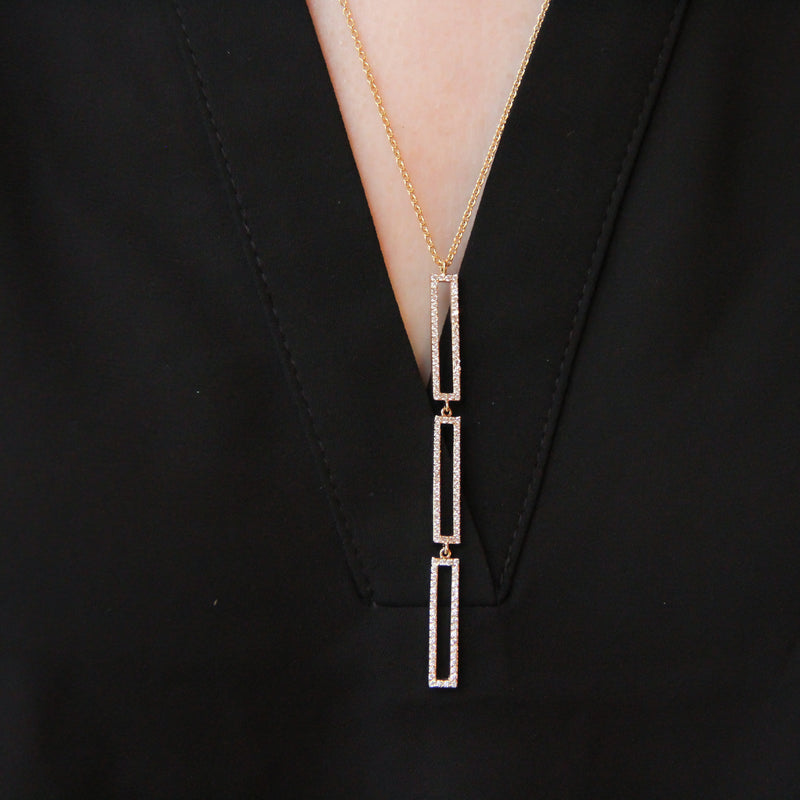 Tri-Link Cutout Necklace