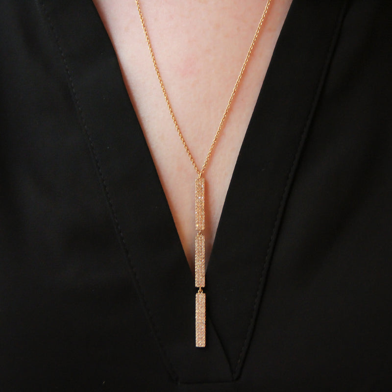 Teresa Tri-Stack Bar Necklace