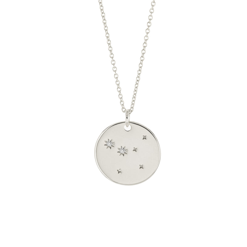 Sterling Silver Zodiac Constellation Pendant Necklace