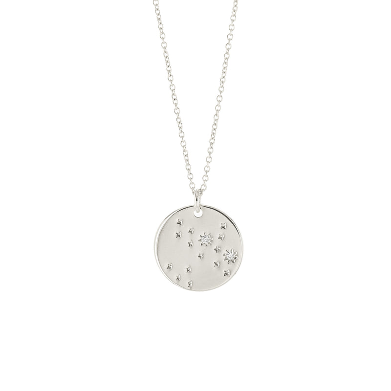 Sterling Silver Zodiac Constellation Pendant Necklace