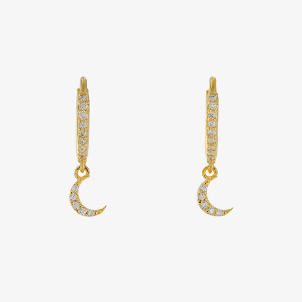 Lulana Moon Huggie Earrings