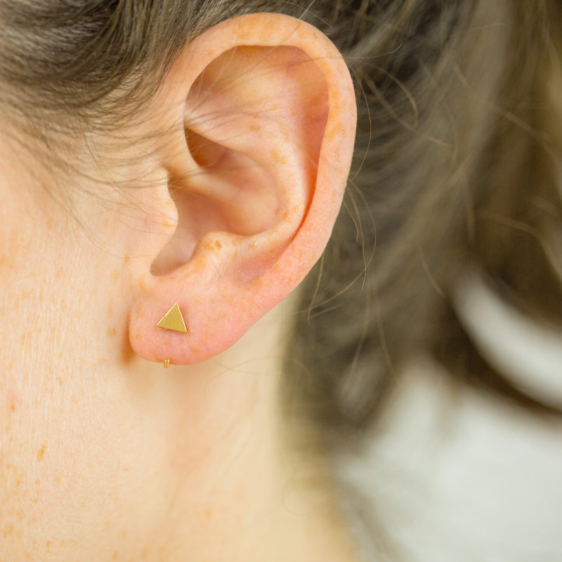 Plain Triangle Huggie Earring