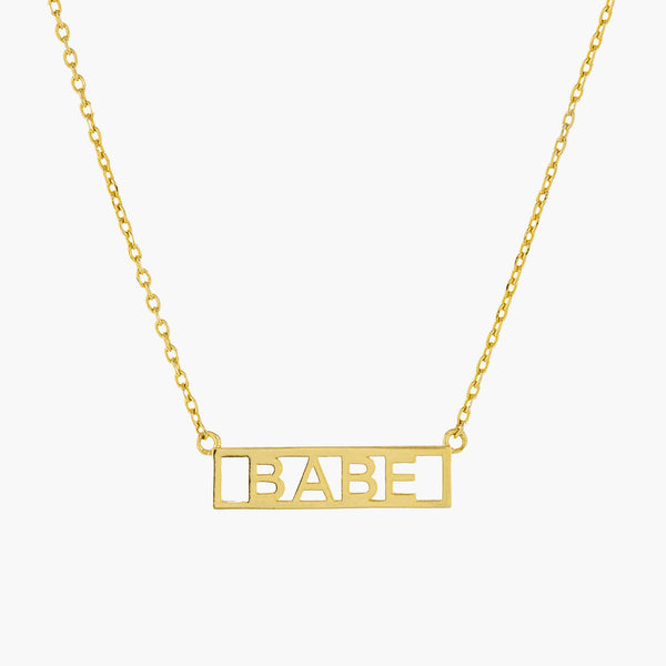 BABE PLATE NECKLACE