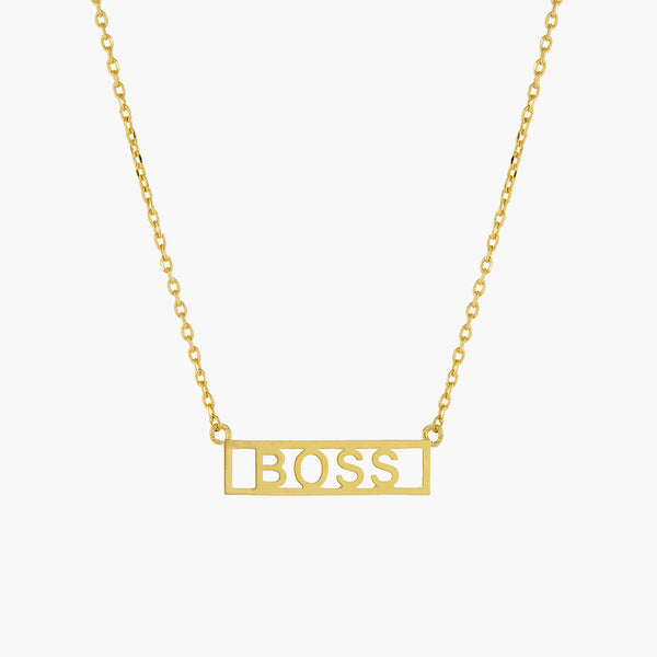 BOSS PLATE NECKLACE