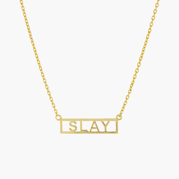 SLAY PLATE NECKLACE