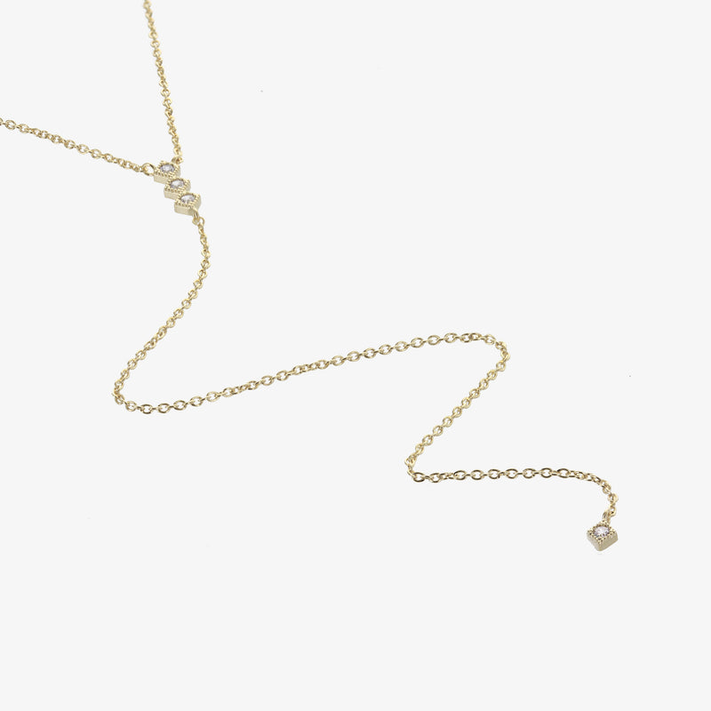 Gold Aries Lariat Necklace